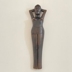 Wooden Lying Naked Woman Vintage Nutcracker